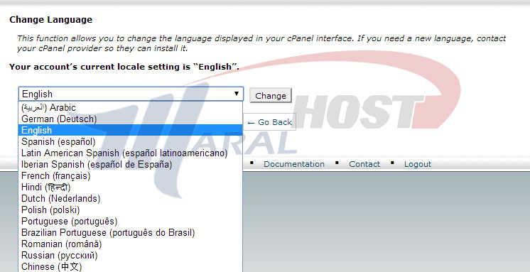 Change language Change language